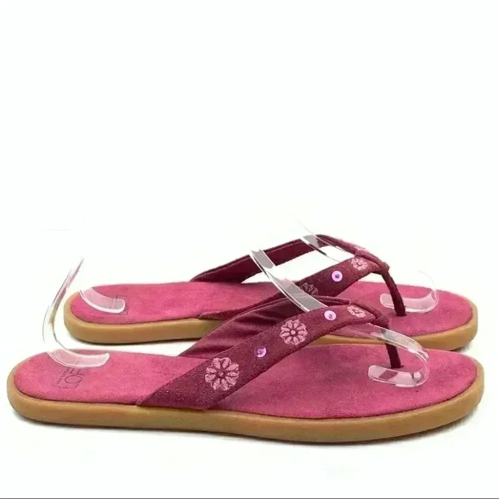 Ann taylor loft sandals size 9 purple floral - Picture 3 of 11